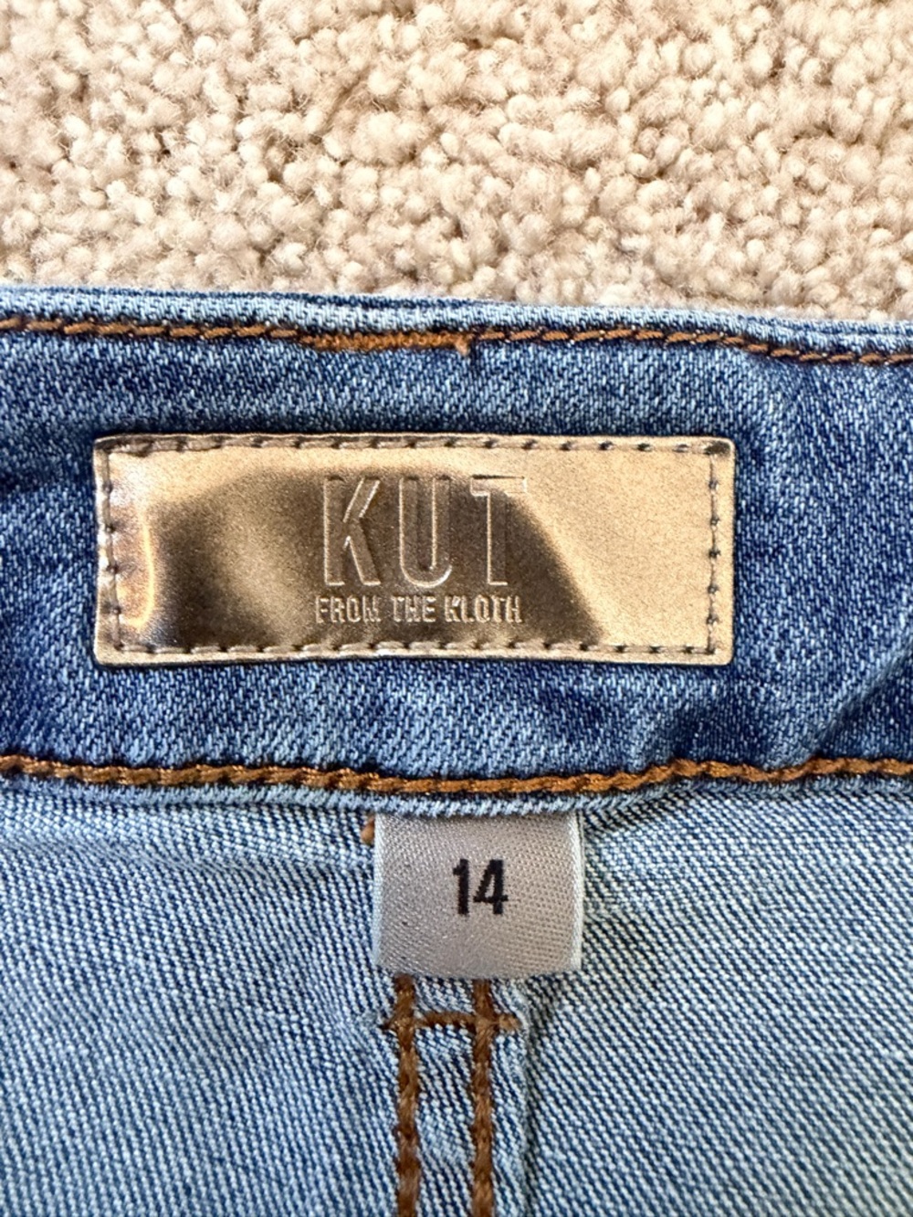 Kut from the Kloth Light Blue Wide Leg Button-Fly Jeans - Picture 3 of 3